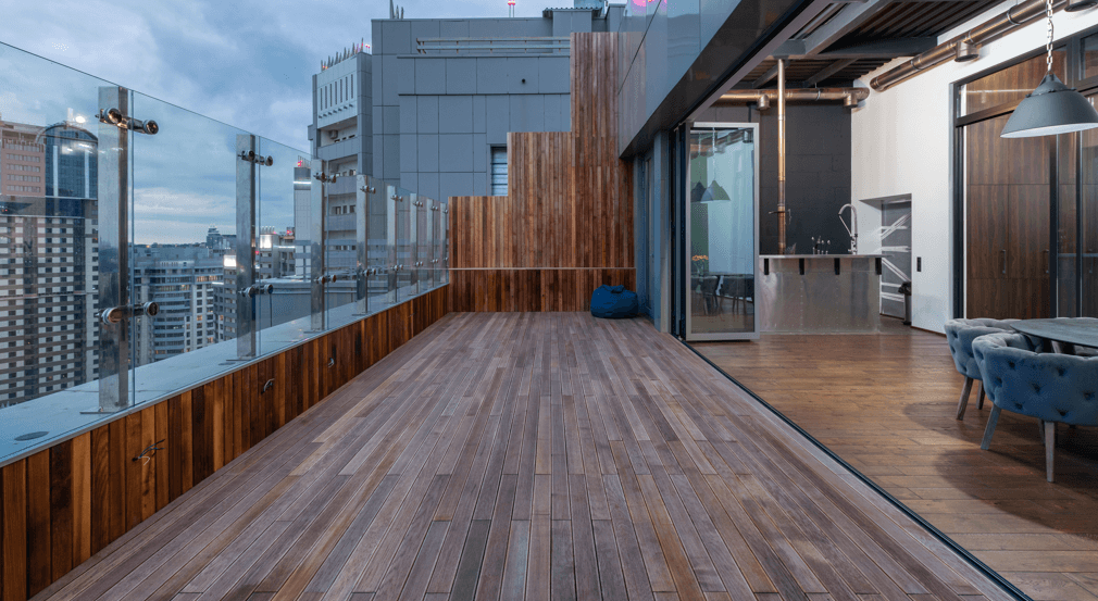 Terrasse en bois posé appartement